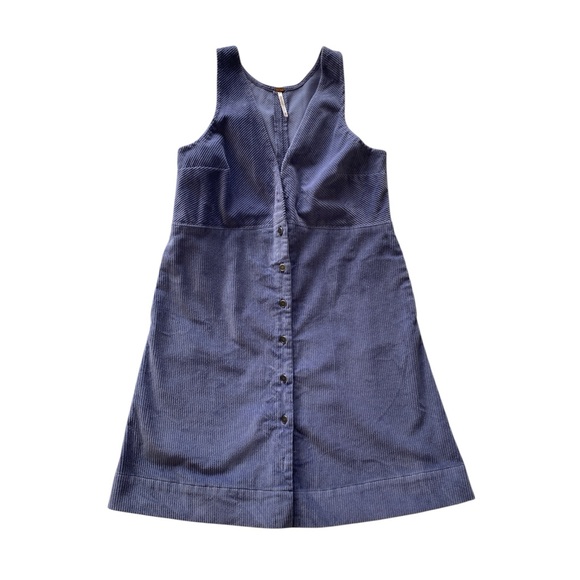 Free People Wmn’s XS Rolling Thunder Corduroy Jumper Mini Dress Boho Festival - Picture 1 of 15
